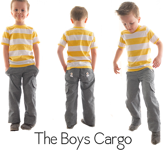 The Boys Cargo Pants {sew along day 1} - Shwin and Shwin